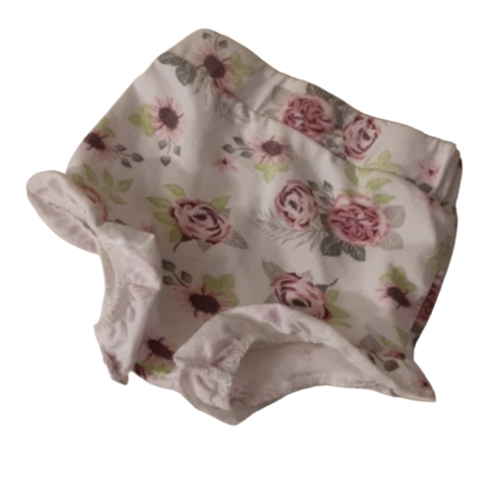 Size 9 months baby girls Rose  Floral ruffled shorts